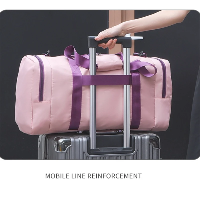 New Style Outdoor Sports Women's Bag Portable Oxford Cloth Travel Luggage Ultra-light Folding Yoga Gym Fitness Ball Game Handbag