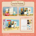 Лес семья кукольный домик мебель детские подарки Кукольный дом аксессуары холодильник миниатюрные 2021 новые аксессуары для Miniture
