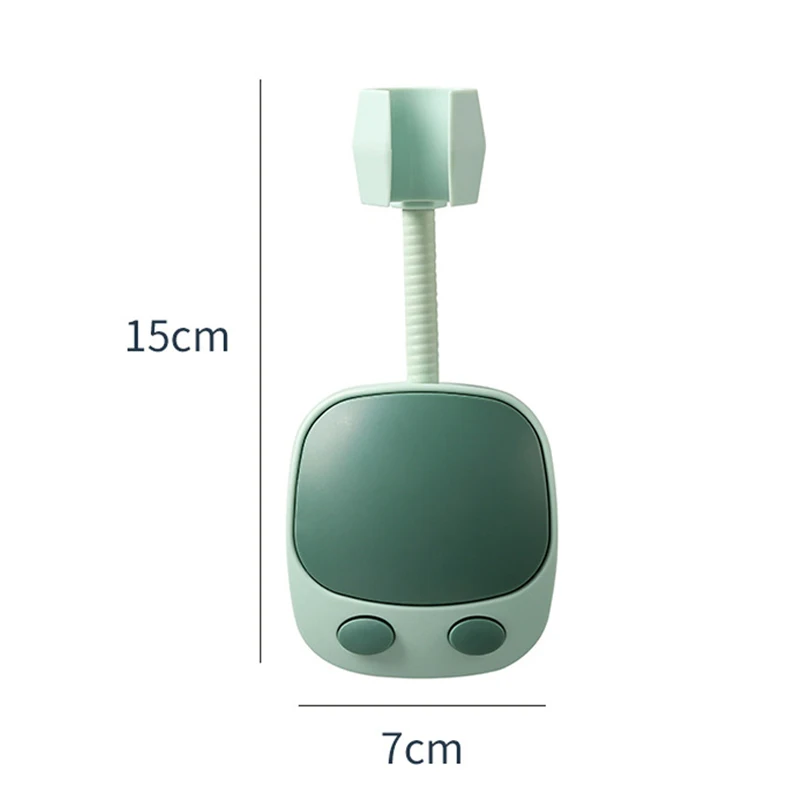 

HOT Self Adhesive Shower Head Bracket Plus Hooks Universal Shower Head Holder Punch-Free Bathroom Bracket Adjustable NDS