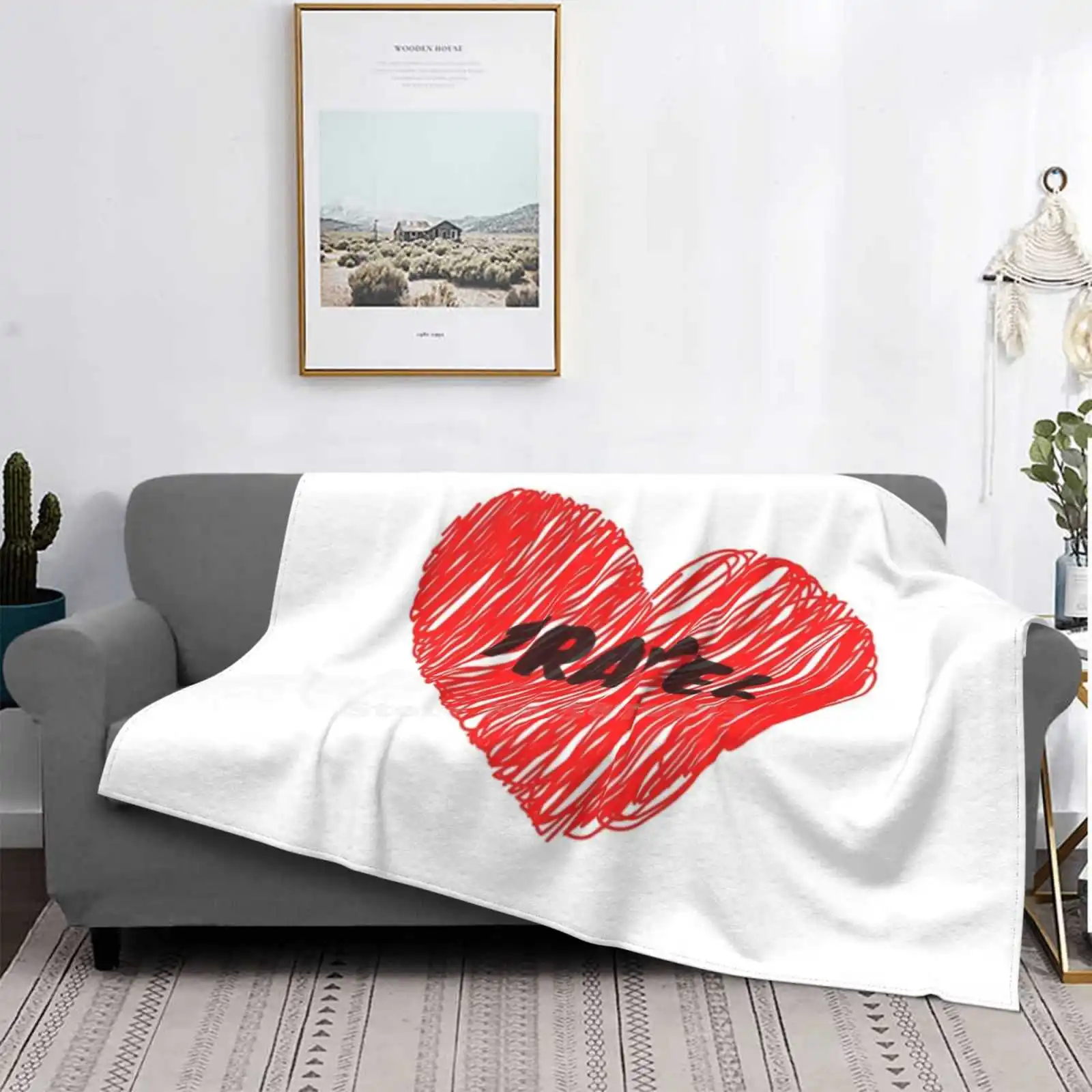 

Забавное модное мягкое одеяло I Love Travel в модном стиле