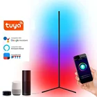 Современный Alexa Google APP Remote RGBCW светодиодный Угловой торшер RGB настольная лампа спальня гостиная красочный внутренний стоячий светильник