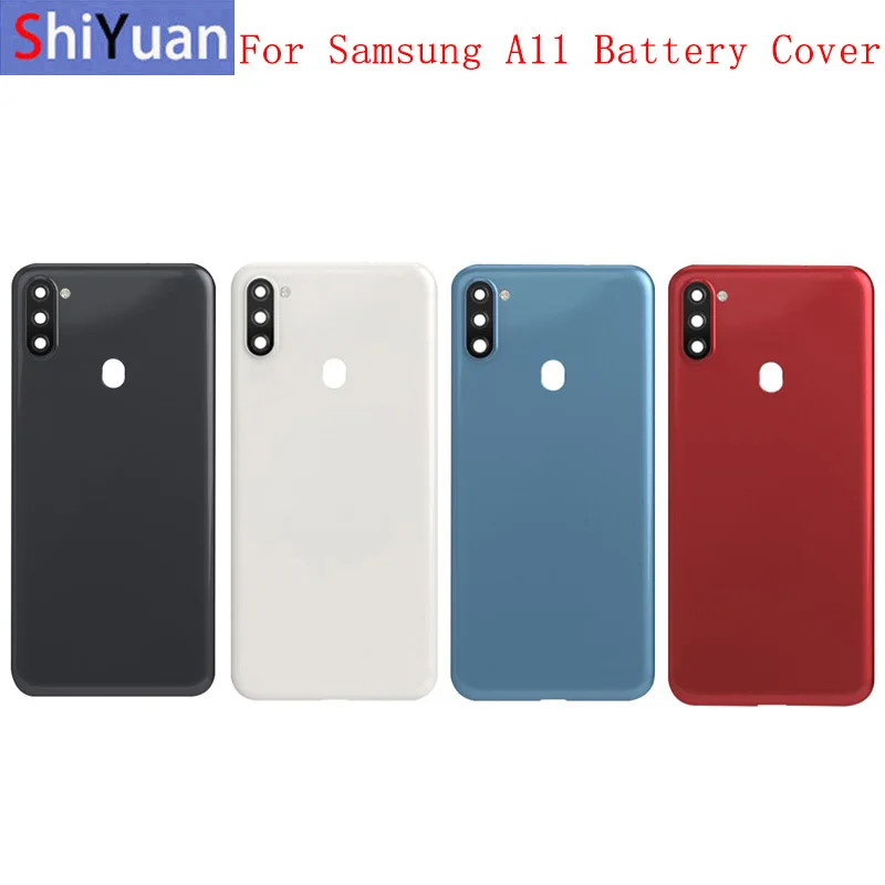 Крышка батарейного отсека задняя крышка корпуса для Samsung A11 A115F рамка объектива