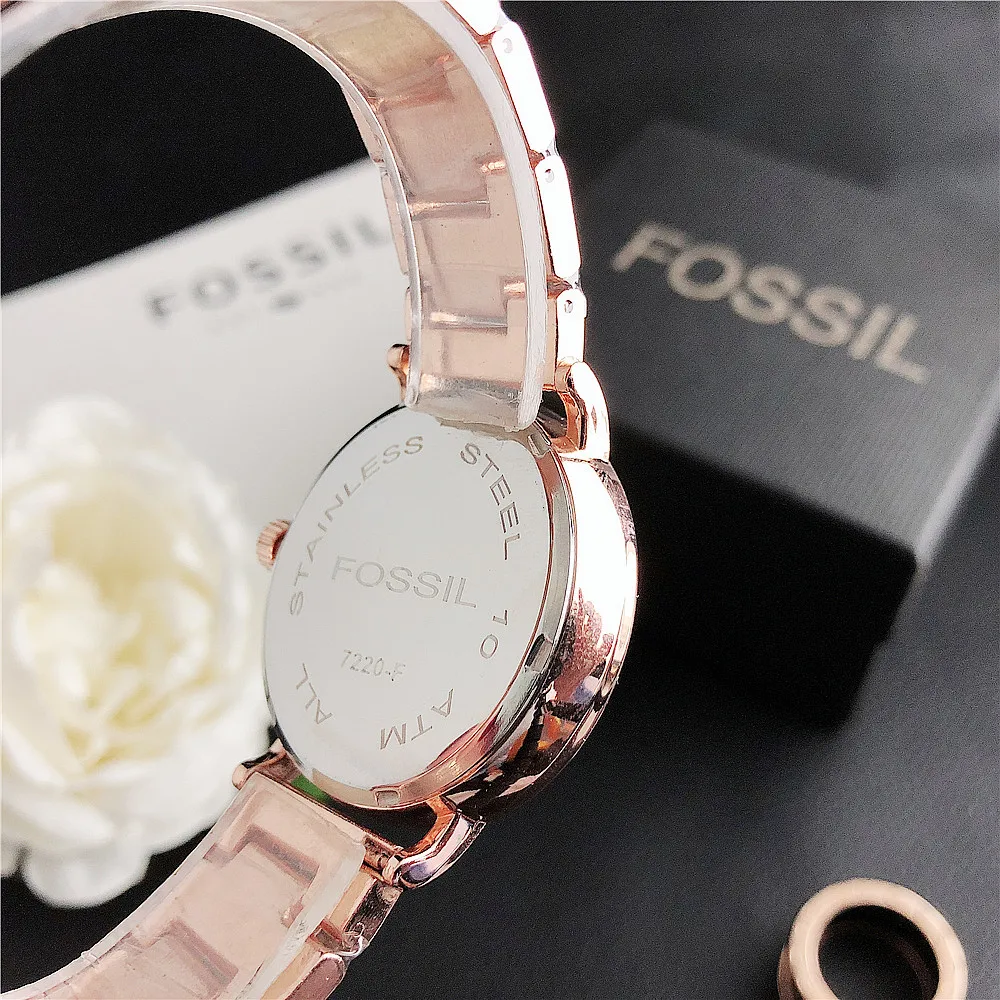 

Fossil- Quartz Wrist Dress Women Watches Silver Bracelet Ladies Watch Stainless Steel Clock Casual Watch