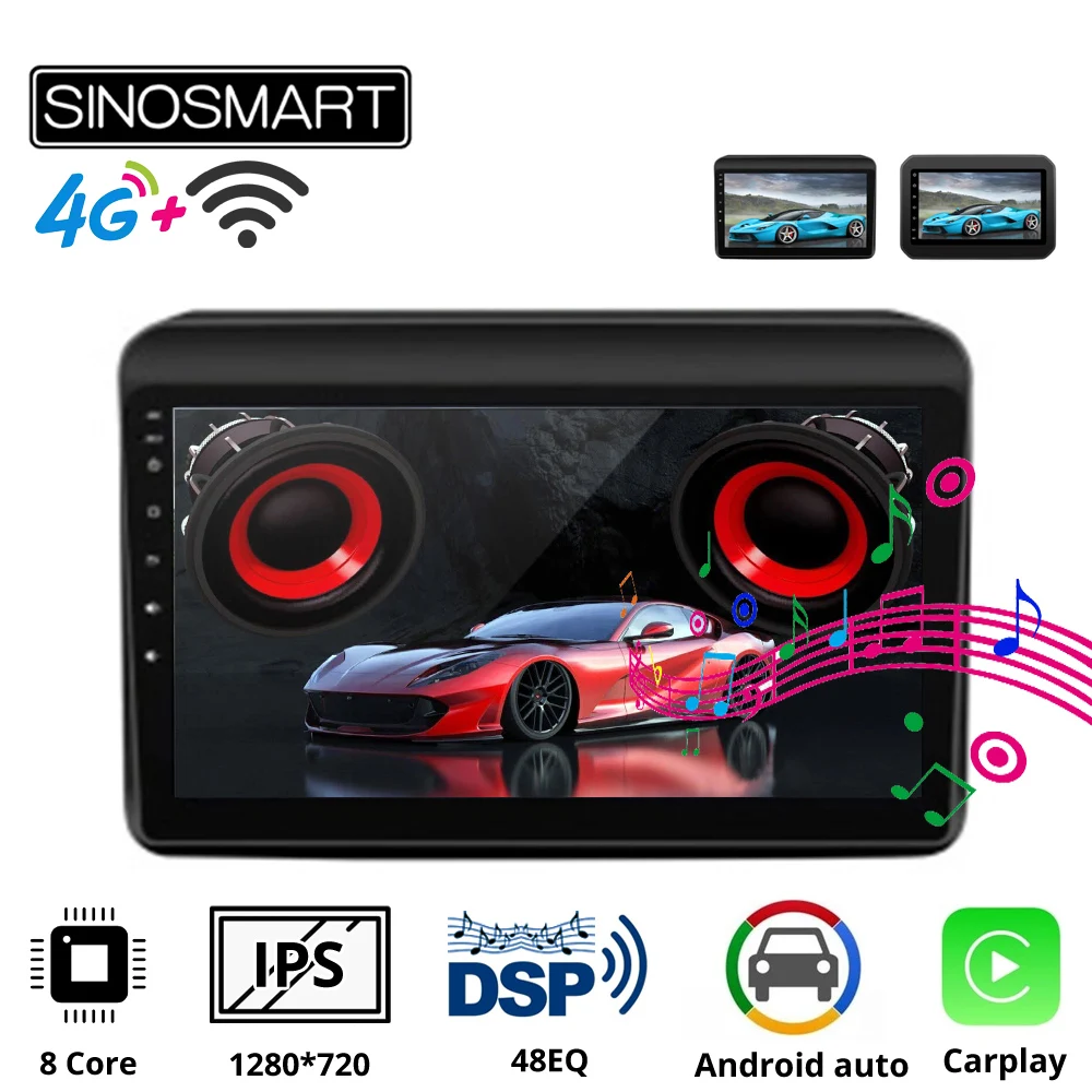 Sinosmart автомобильный радиоприемник с навигацией GPS для Suzuki IGNIS ERTIGA 2016 2018 2.5D IPS/QLED