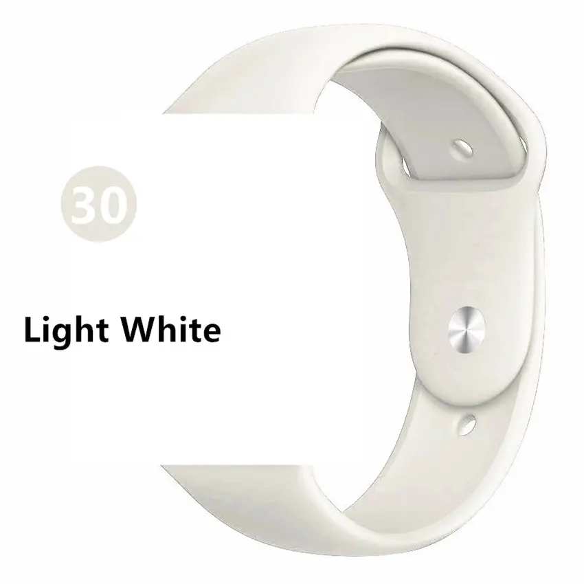 Light White Lbiaodai ремешок для apple watch 4 3 apple watch band apple watch ремешок 44mm 40mm iwatch band 42mm 38mm спортивный силиконовый браслет ремешок для часов ремешки для apple watch 4 3 2 1 - Цвет ремешка: Light White