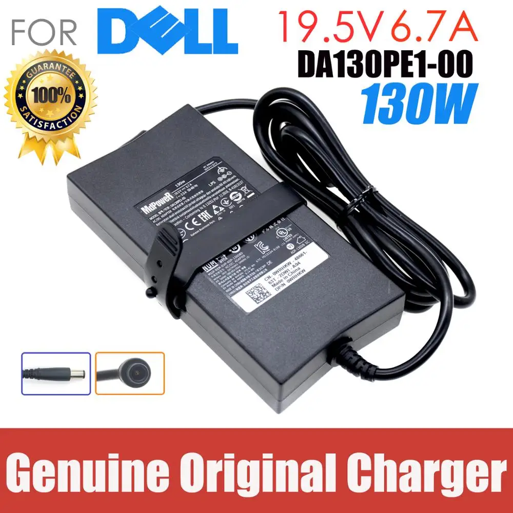 

Original 19.5V 6.7A 130W laptop ac Adapter Charger for Dell XPS 15 M1210 M1710 9530 GEN 2 9Y819 d232h da130pe1-00 fa130pe1-0