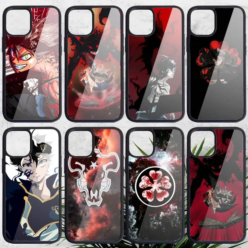 

Dark Black Clover Anime Phone Case PC for iPhone 11 12 pro XS MAX 8 7 6 6S Plus X 5S SE 2020 XR