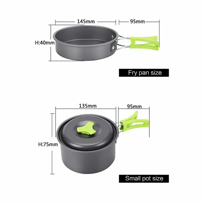 Походная посуда набор посуды для пикника Настольная сумка туризма чайник горшок