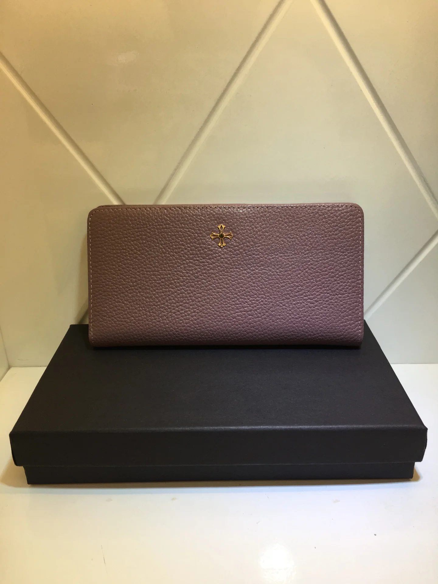 

free shipping 2020 the new style convenient and simple genuine cow leather women long clips 17 cm 5 color