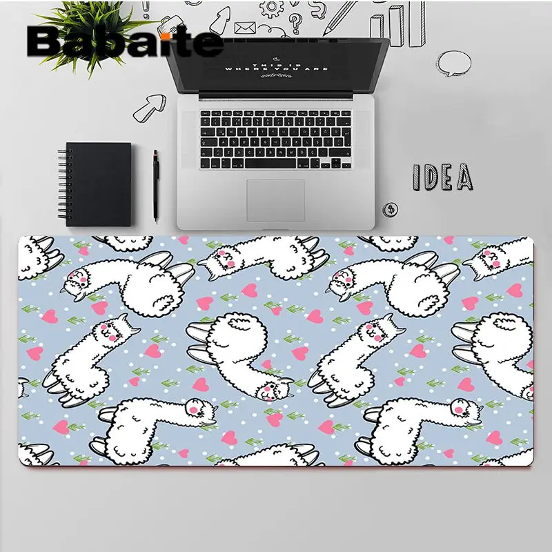 Высококачественный игровой коврик для мыши Babaite с ламой альпаками животными из