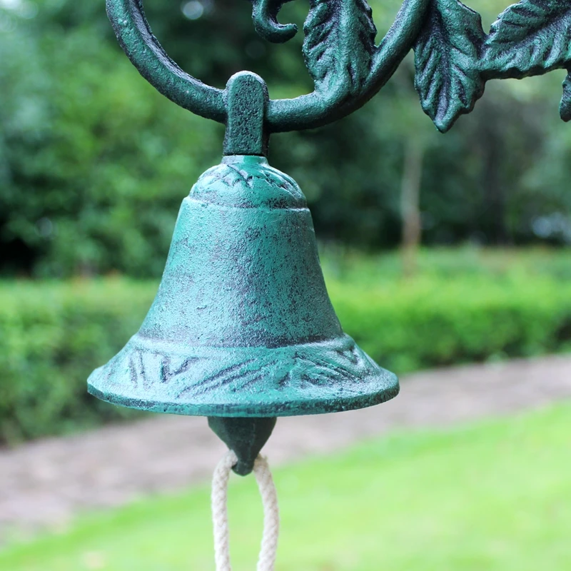 Деревенский дверной звонок темно-зеленый Добро пожаловать ужин колокольчик