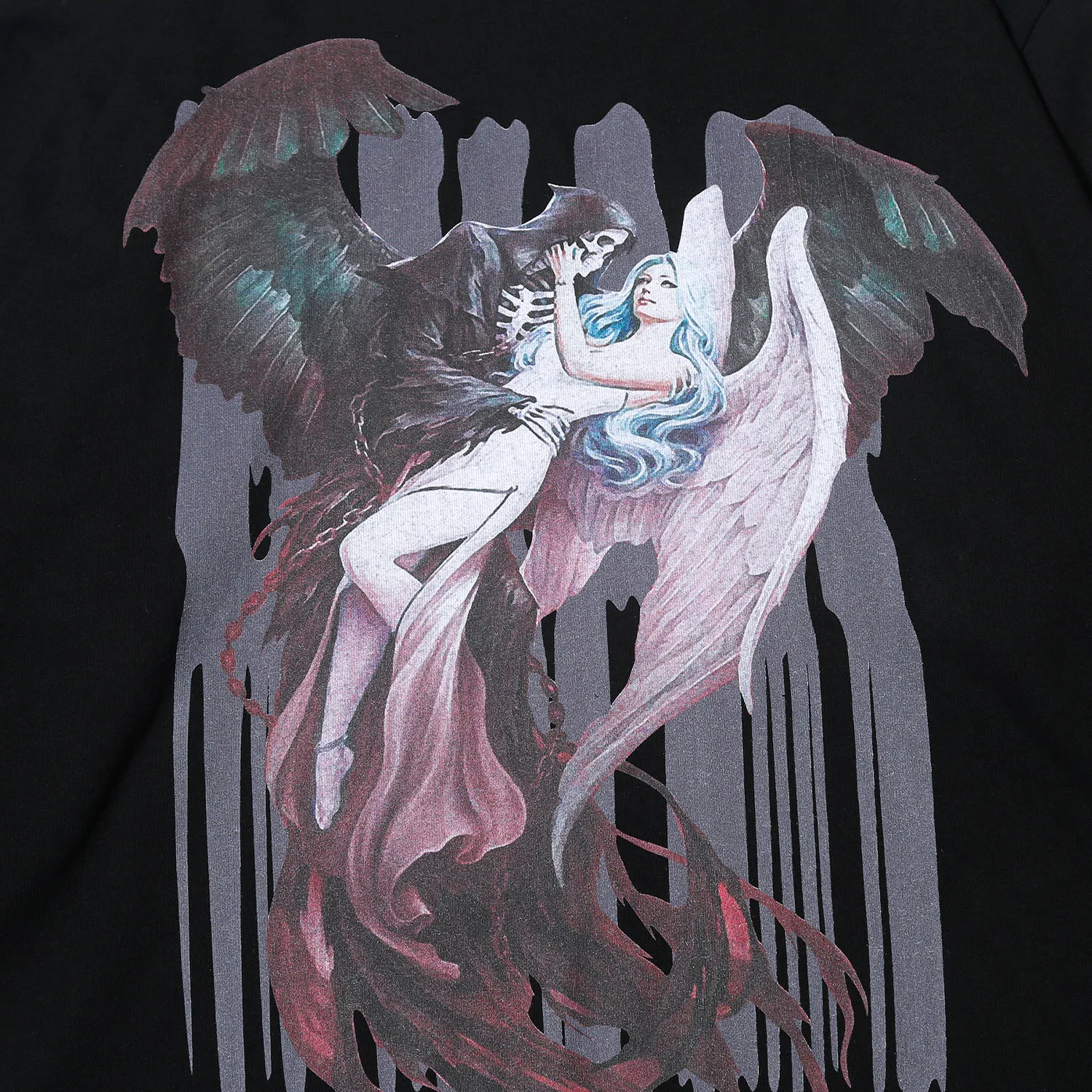 

Hip Hop Sweatshirts Women Men Devil and Angel Printed 2020 Autumn Harajuku Long Sleeve Streetwear Casual Cotton Pullover Black