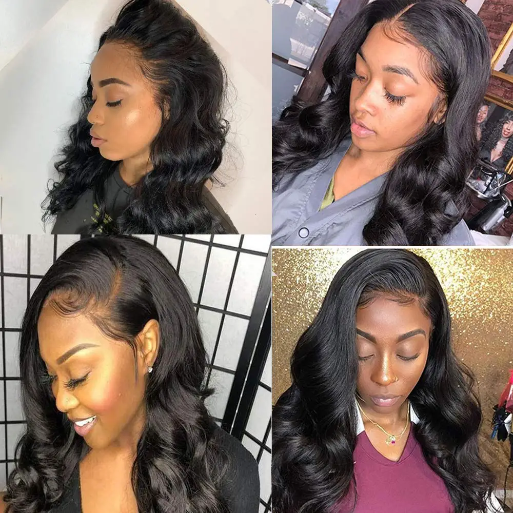 180% Плотность Волнистые Шелковые Базовые Парики с детскими волосами