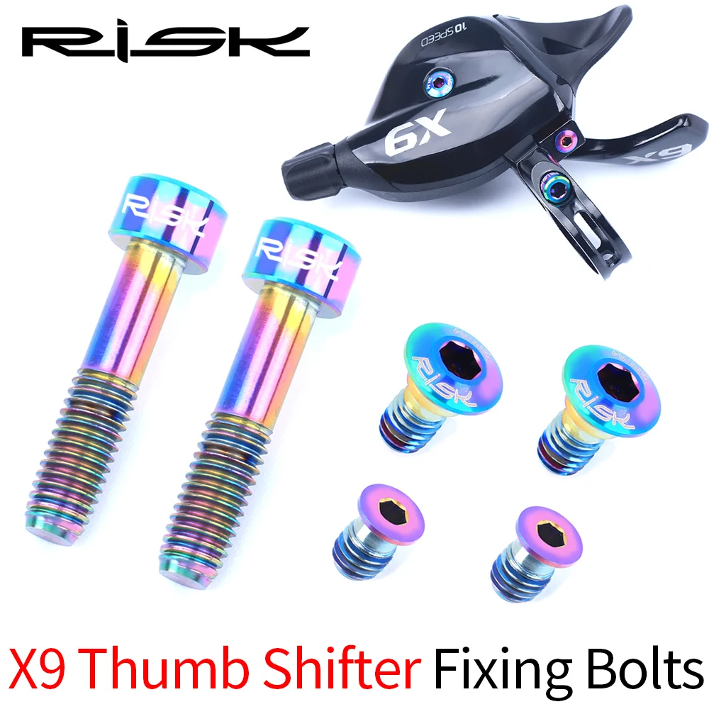 

RISK 3 Colors Bike Shifter Brake Levers TC4 Titanium Alloy Screw Suite Bike For SRAM GX/Eagle/X9/X01/X01Eagle/XX1 Bicycle S.