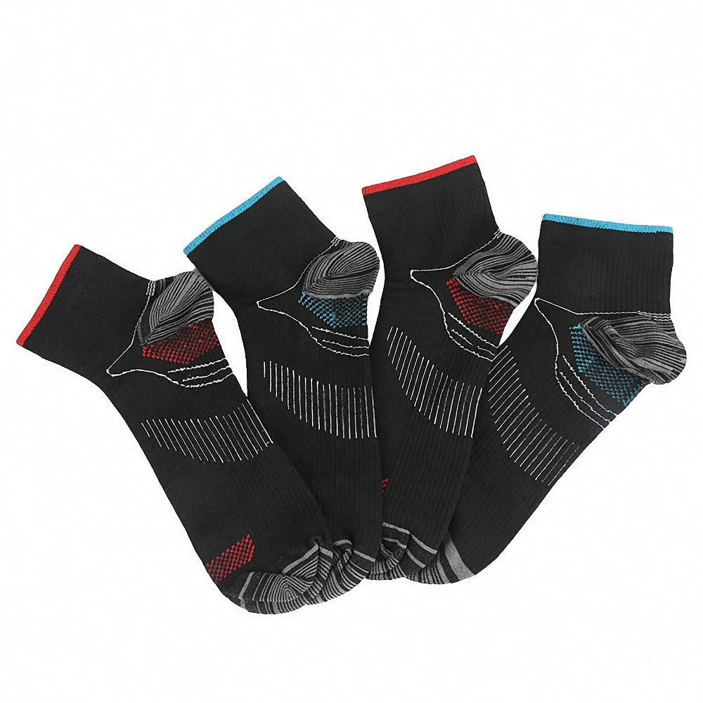 

1Pair Unisex Sport Socks Sweat-absorbent Deodorant Breathable Professional Ankle Socks for Outdoor Basketball Running Cycling