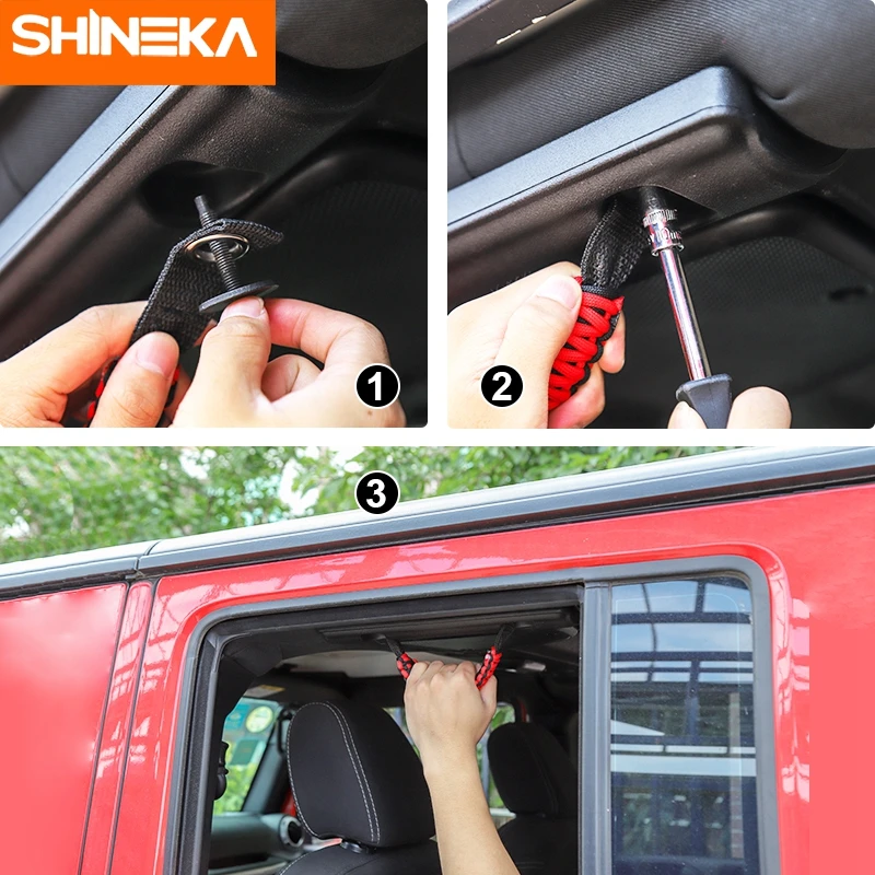Внутренние аксессуары SHINEKA для Jeep Wrangler JK 2007-2017 верхняя ручка автомобиля с
