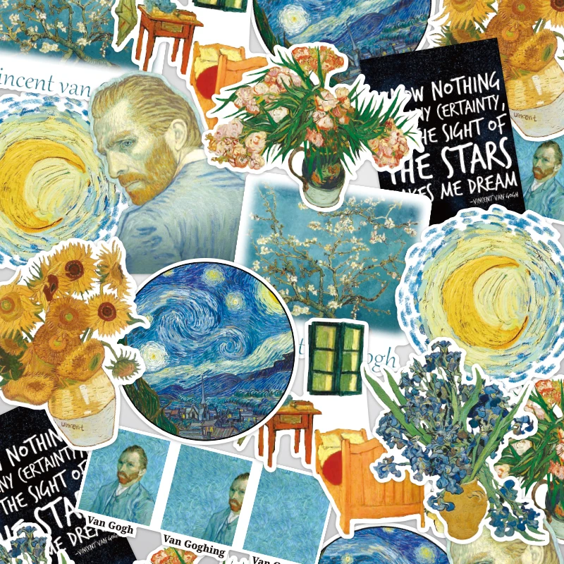16 шт./11 шт. Ван Гога в винтажном стиле Стикеры s ремесла Скрапбукинг книга