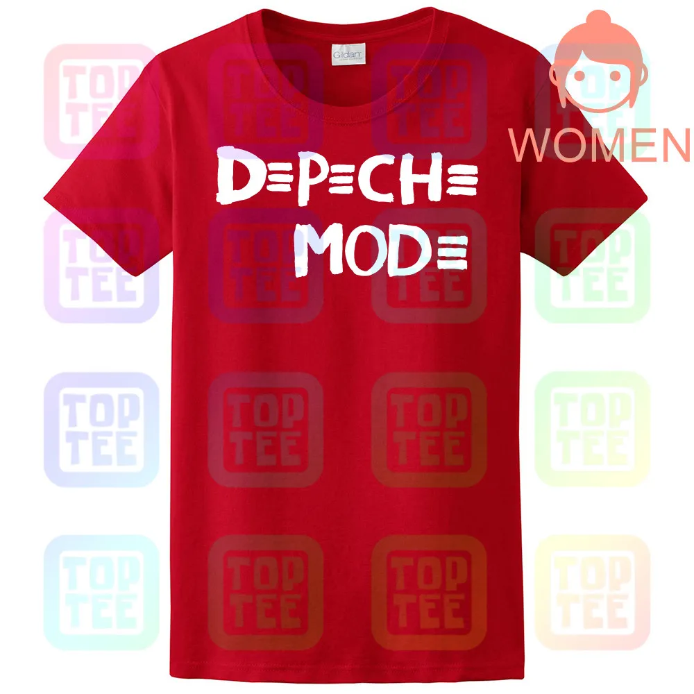 WOMEN-RED Depeche рубашка Mode футболка унисекс Тур размеры 1988 США все s черная полоса для мужчин новинка 4 - Цвет: WOMEN-RED