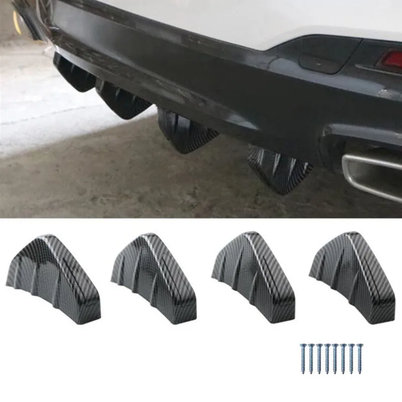 4 шт. Универсальный Автомобильный задний бампер литой Акула спойлер для Mitsubishi Asx