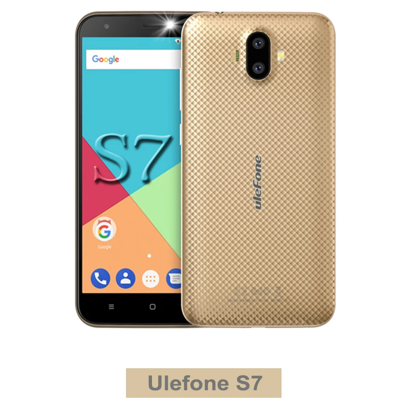 S7 gold Ulefone S7 5,0 дюймов HD 3g WCDMA смартфон Двойная камера заднего вида MTK6580 четырехъядерный процессор три слота 8 Гб rom Android 7,0 мобильный телефон - Цвет: S7 gold