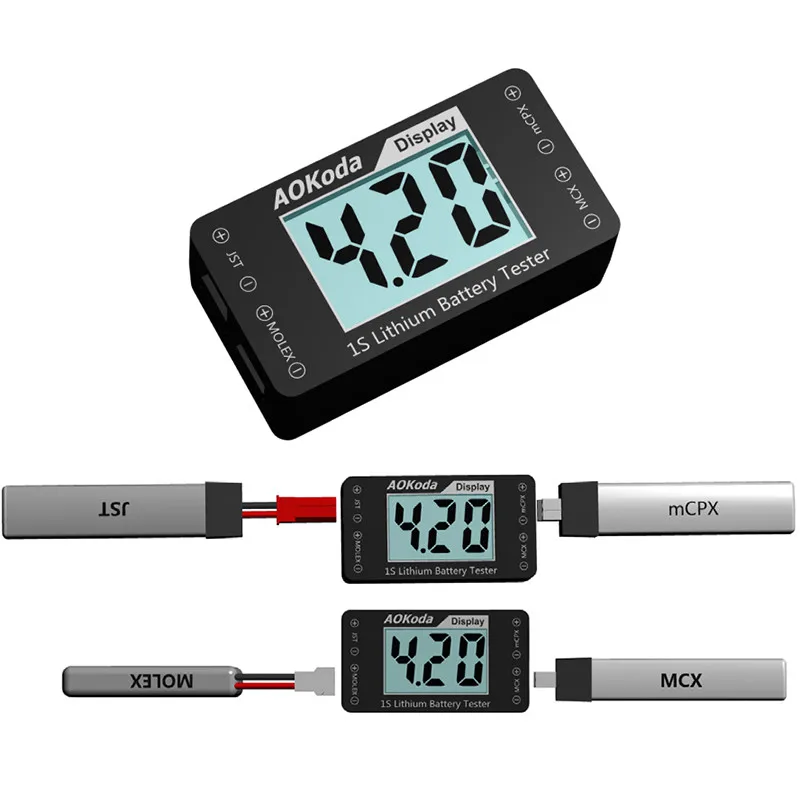 AOK-041 1S LiPo Батарея Напряжение контрольно-измерительный прибор для миниатюрных