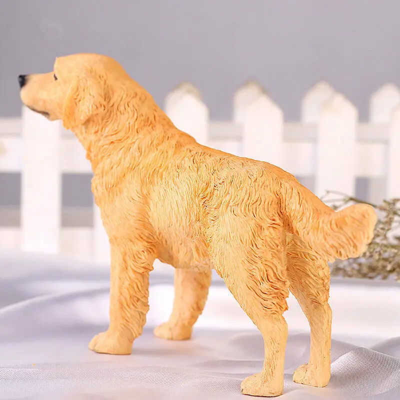 JJM золотистый ретривер собака питомец фигурка животного модель игрушка