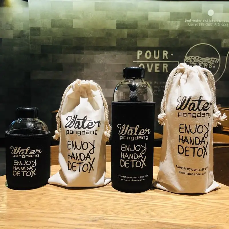 Стеклянная бутылка для воды стеклянная чашка фруктов цветов чая мужская и