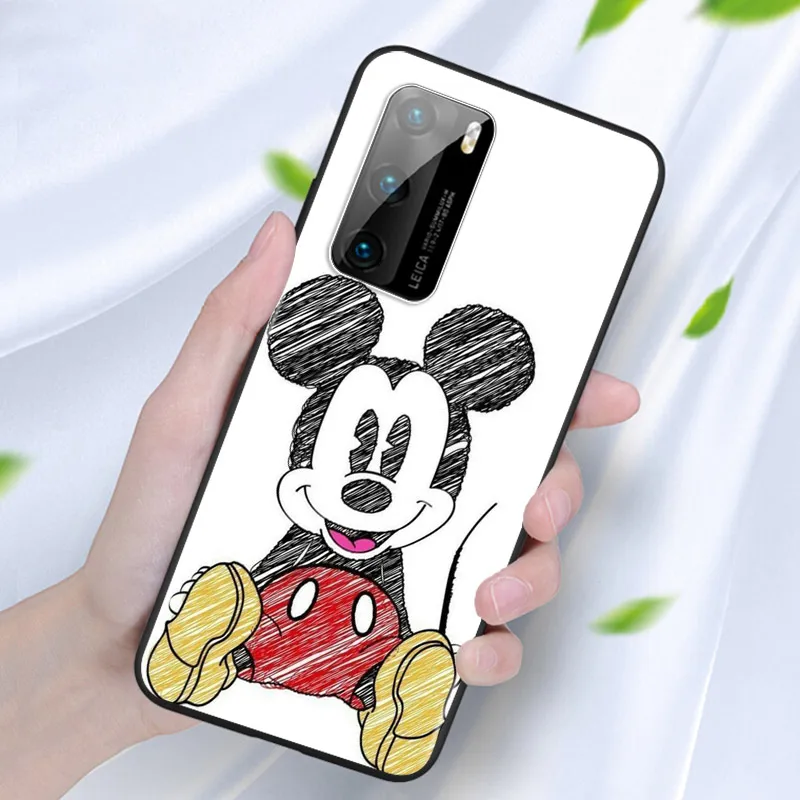 Мягкий силиконовый чехол из ТПУ с Микки Маусом для Huawei P50 P40 P30 P20 Pro P10 P9 P8 Lite E Plus 2019