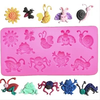 bee snail frog butterfly sun flower diy baking cake decoration mold chocolate mold