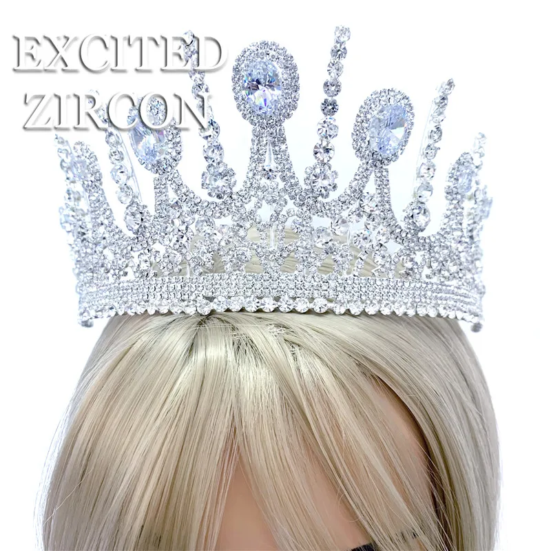 

Noble luxury princess headdress crown jewelry bling fashion zircon crystal crown bride bridesmaid wedding jewelry gift