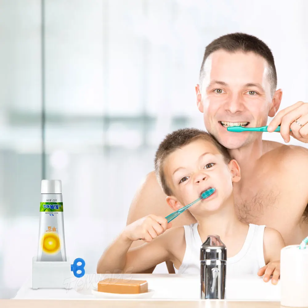 Многофункциональный синий ручной экструдер для зубной пасты пластиковый мытья