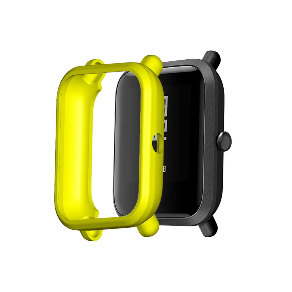 YE Мягкий защитный силиконовый чехол из ТПУ Для Xiaomi Huami Amazfit Bip Youth/Lite Watch Smartwatch аксессуары TPU чехол Z0821 - Цвет: YE