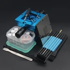 Синий BGA реболлинг набор 90*90 мм BGA станция реболлинга с ручкой подарок 10за штуку Бесплатная доставка Универсальные трафареты BGA с некоторыми аксессуарами