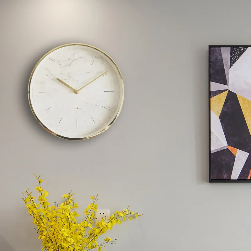 Бесшумные современные настенные часы в скандинавском стиле для гостиной