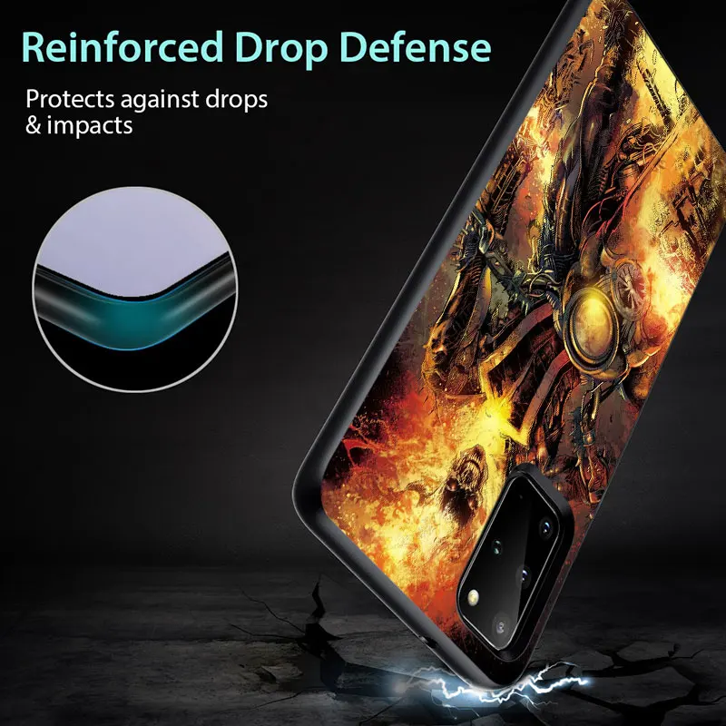 

Marvel Ghostrider for Samsung S6 S7 S8 S9 S10 S10E S21 Edge Plus Ultra 5G TPU Black Phone Case