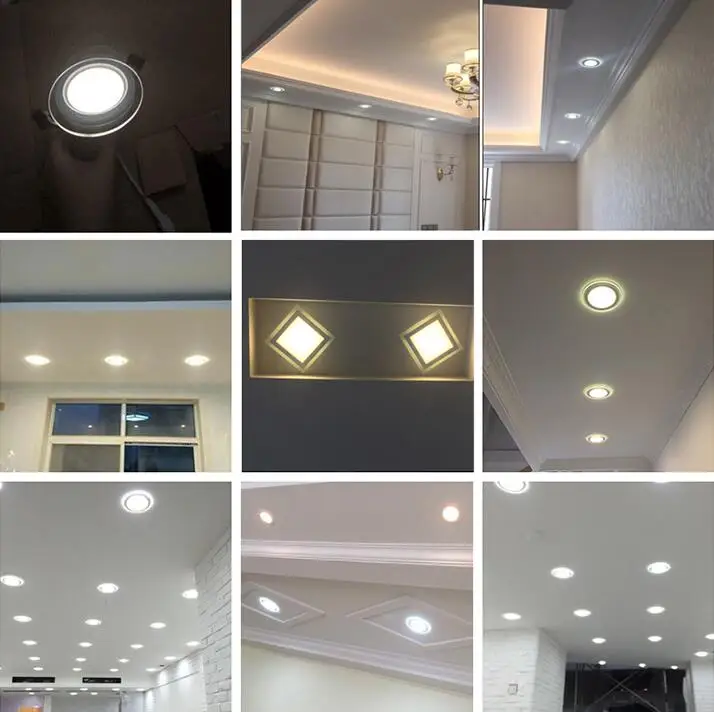 Приглушаемый светодиодный панельный светильник круглая/квадратная стеклянная