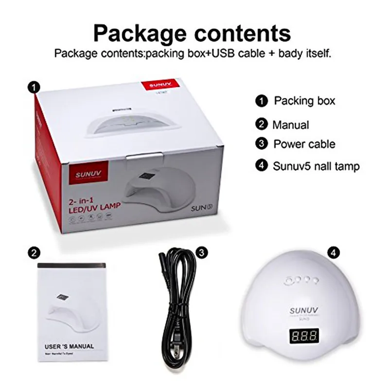 

48W Ice Lamp UV LED Lamp Nails Dryer Timer Auto Sensor Manicure Tools For Manicure Gel Nail Lamp Drying Lamp For Gel Varnish