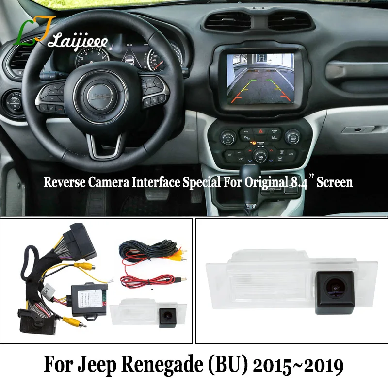 Камера заднего вида для Jeep Renegade BU парковочная камера совместима с oem-экраном 8 4