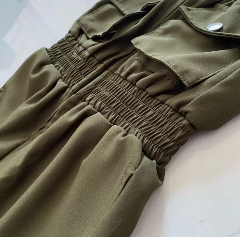 Летние однотонные комбинезоны для девочек модные детские брюки 5 шт./лот оптовая