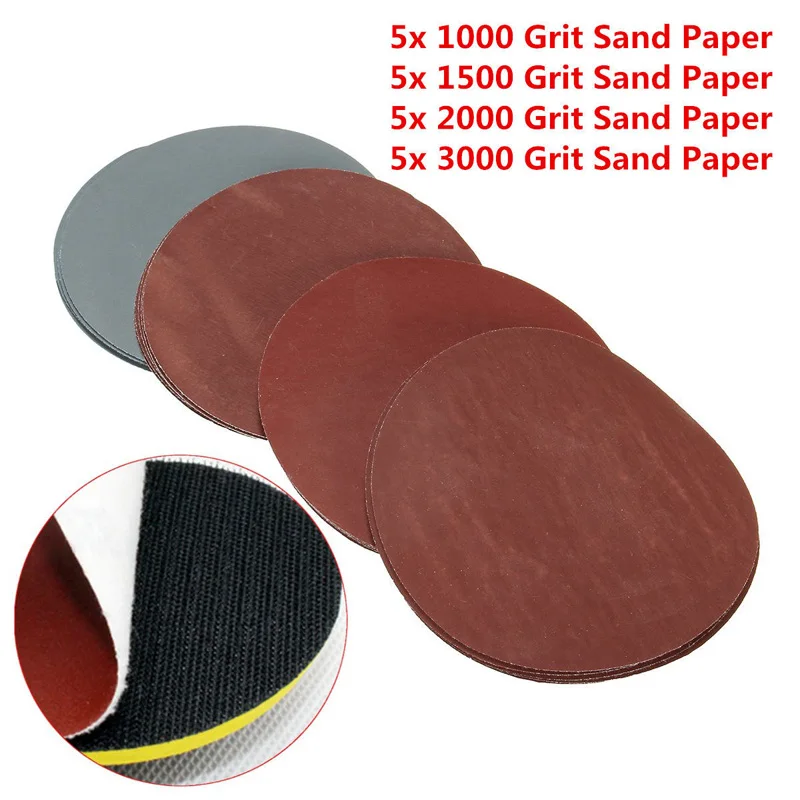 

Pro 20X Sander Discs 1000/1500/2000/3000 Grit Sanding Pad Polishing Sandpaper E