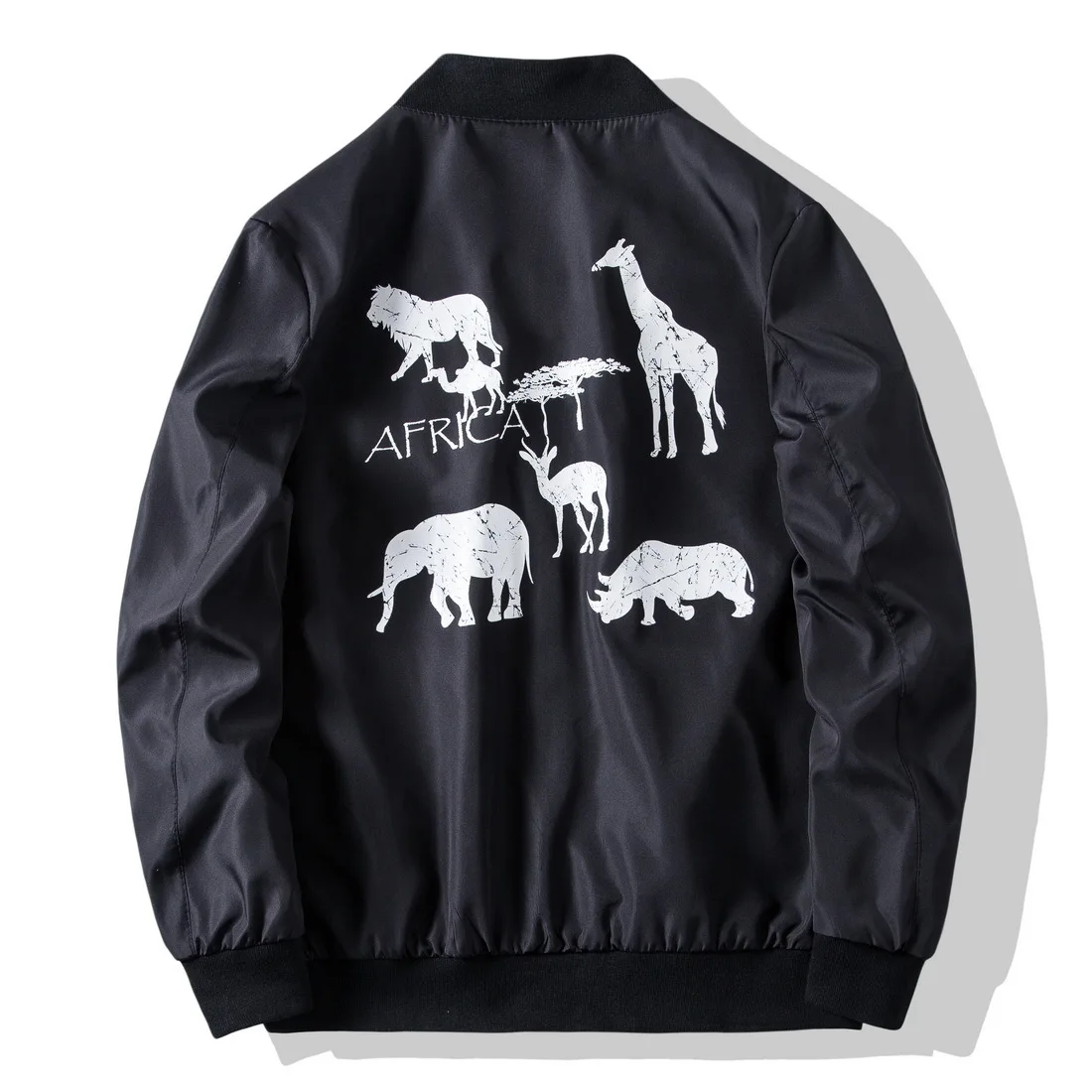 

Autumn 2021 Men's Jacket Animal World Print Coat Bomber Jacket Men