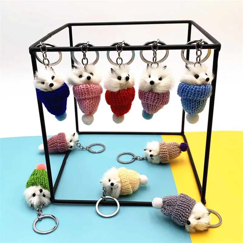 Брелок для ключей в виде шляпы из меха норки 3 шт. | Украшения и аксессуары