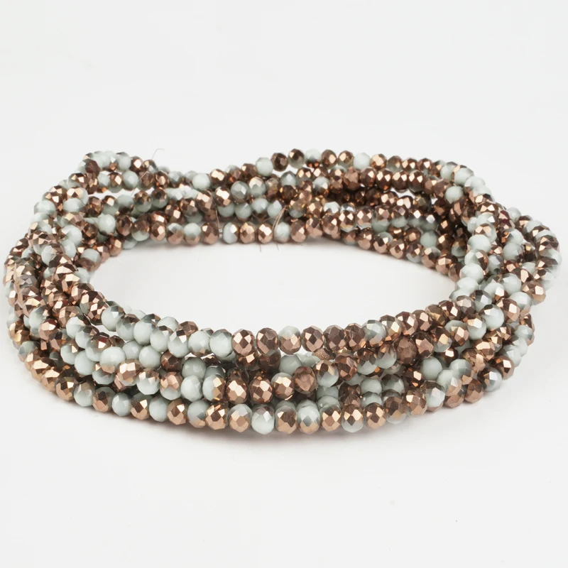 

Wholesale 4mm about 140pcs colored crystal glass accessories beads for handmade necklace jewelry making