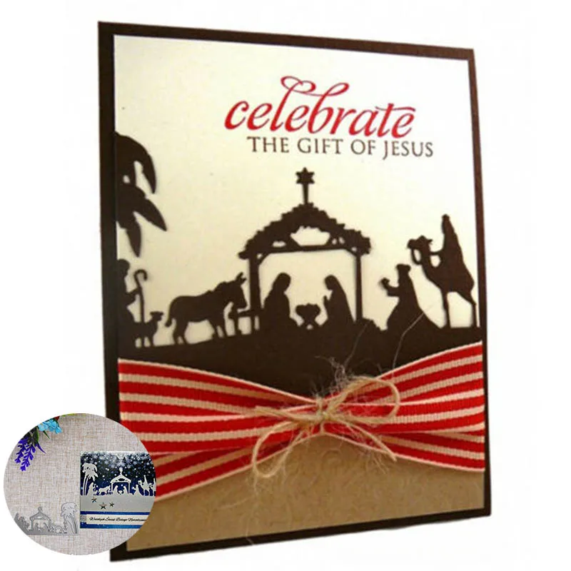 Paper Cards Making Decorative Crafts Die Cuts Nativity Metal Cutting Dies Stencil for DIY Scrapbooking Photo Album Embossing | Дом и сад