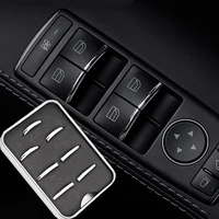 7pcs car chrome interior door switch styling trims for tesla model s x accessories