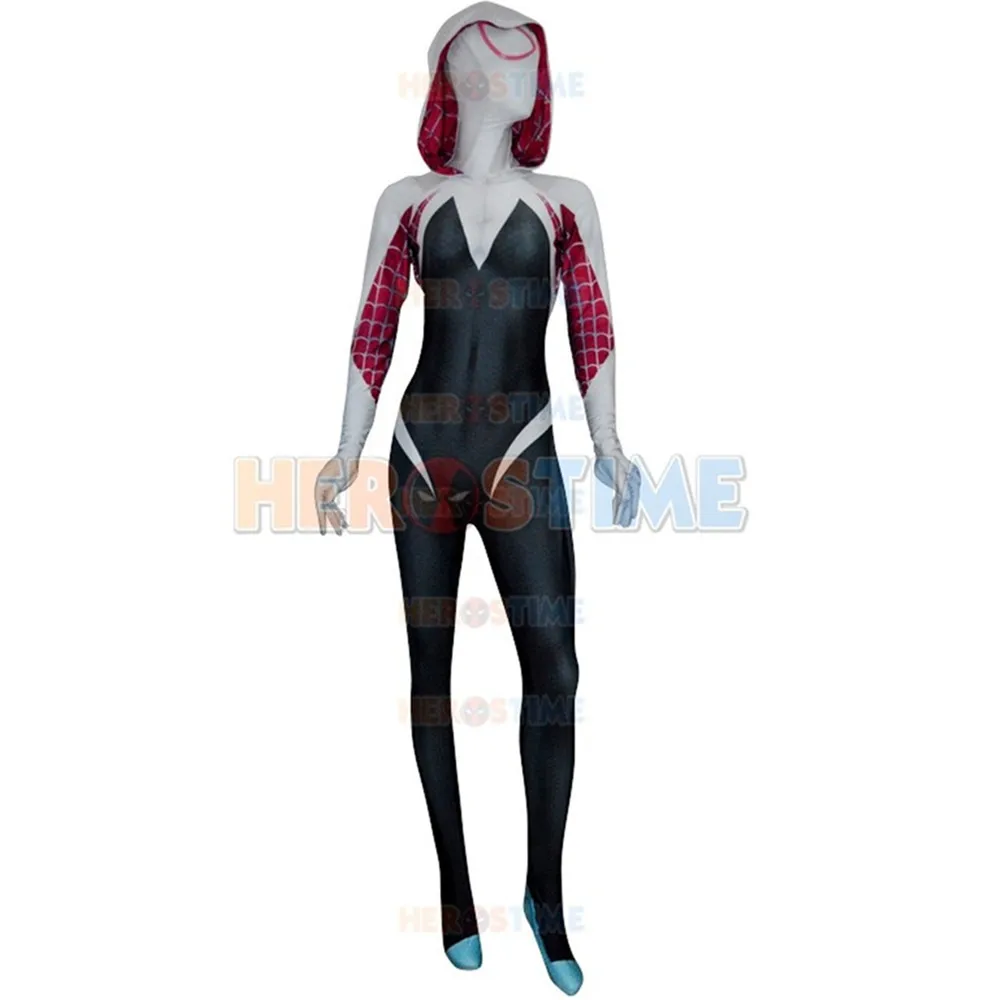 Костюм для косплея Gwen Stacy с 3D принтом Женский костюм супергероя Zentai | Тематическая