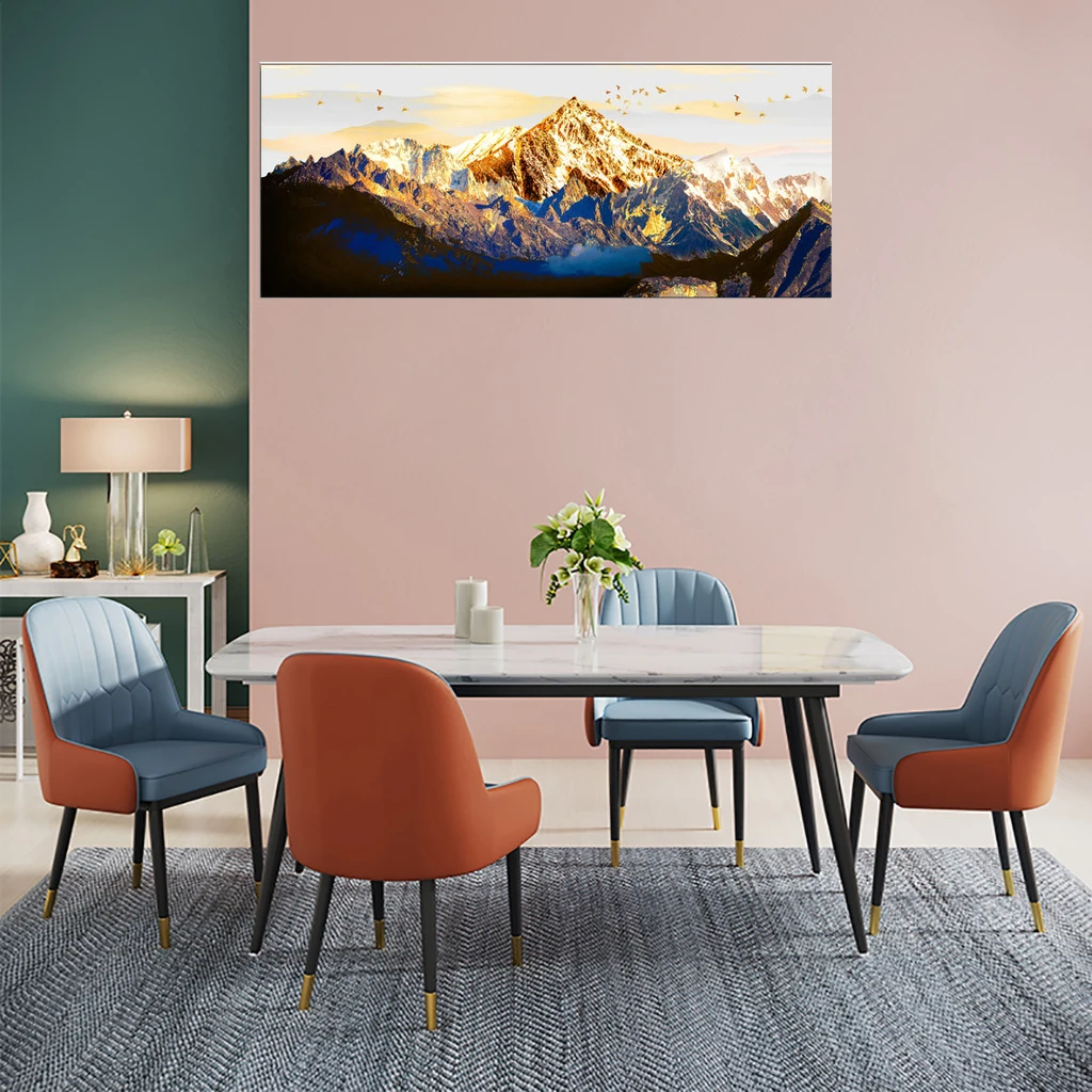 HAOSHUNDA большой размер Золотая горная птица фотопечать постер картина маслом для