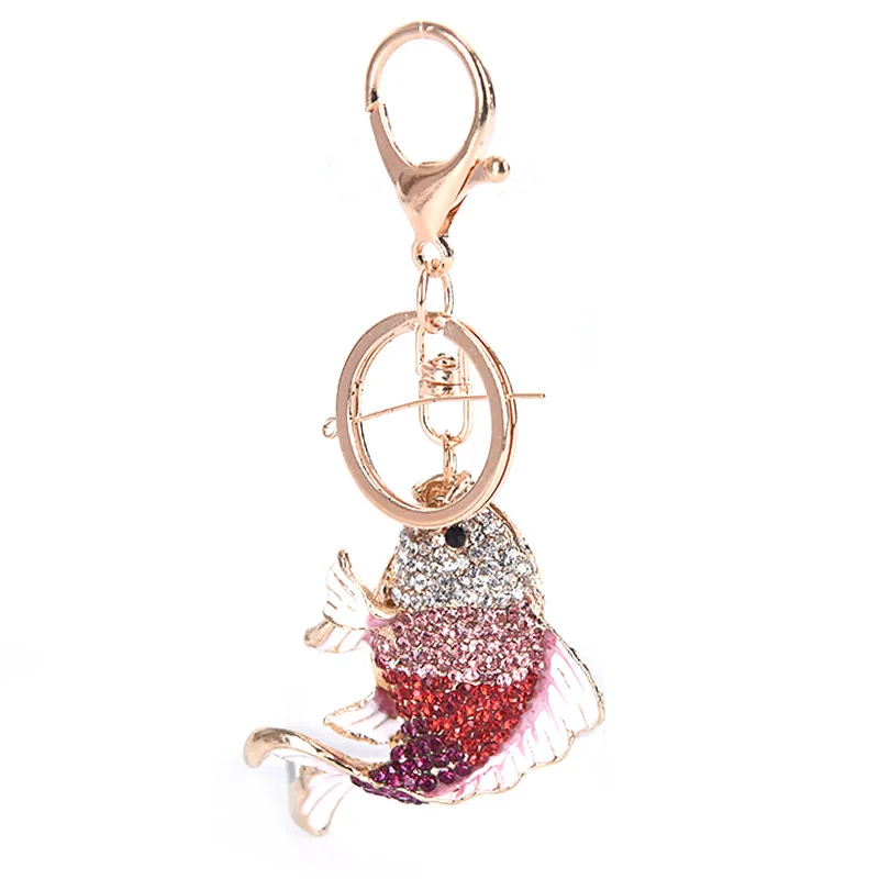 

Rhinestone Owl/Fish/Butterfly Pendant Keychain For Women Bag Pendant Chic Crystal Car Key Chain Ring Holder Fashion Jewelry