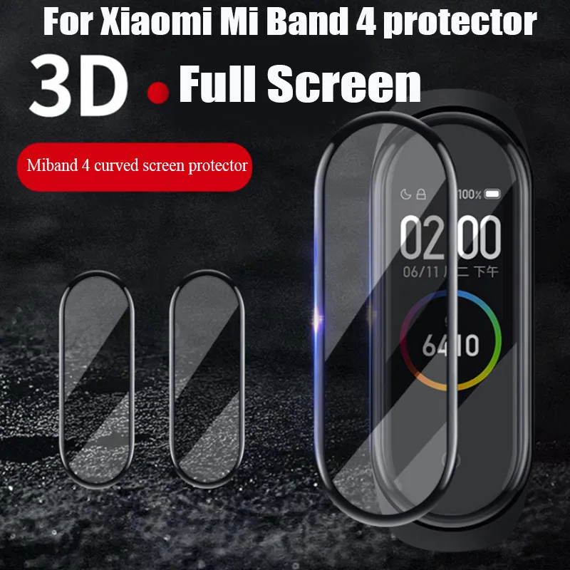 Защитная 3d пленка BOORUI для Xiaomi Mi Band 4 мягкий чехол mi band изогнутый полноэкранный