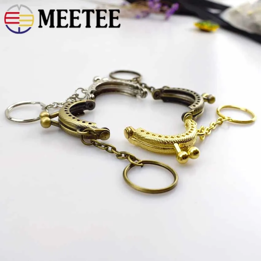 10 шт. 4 см модный винтажный кошелек рамка металлическая застежка замок клатч с